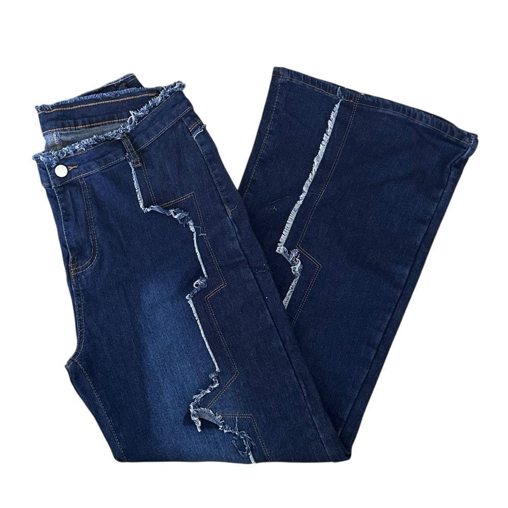 Unbranded ~ Chic Dark Blue Flare Jeans